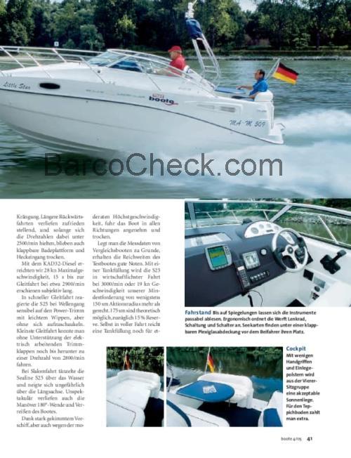 Sealine S25 ficha tecnica